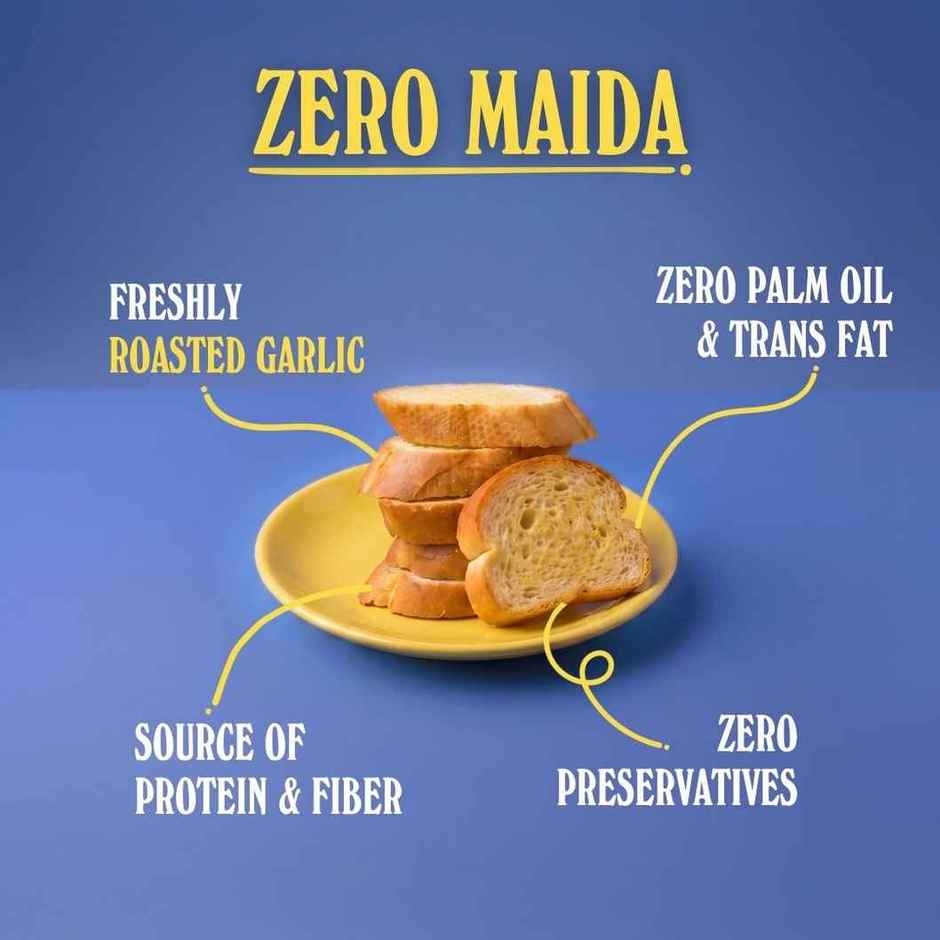 The Baker's Dozen Zero Maida Garlic Bread | Whole Wheat | Atta Loaf | Clean Label | Sandwich Bread