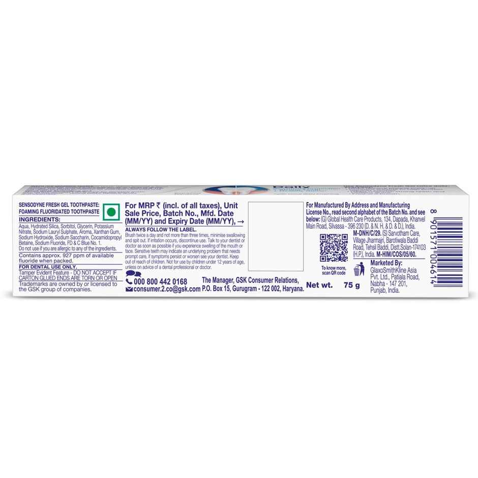 Sensodyne Fresh Gel Sensitive Toothpaste