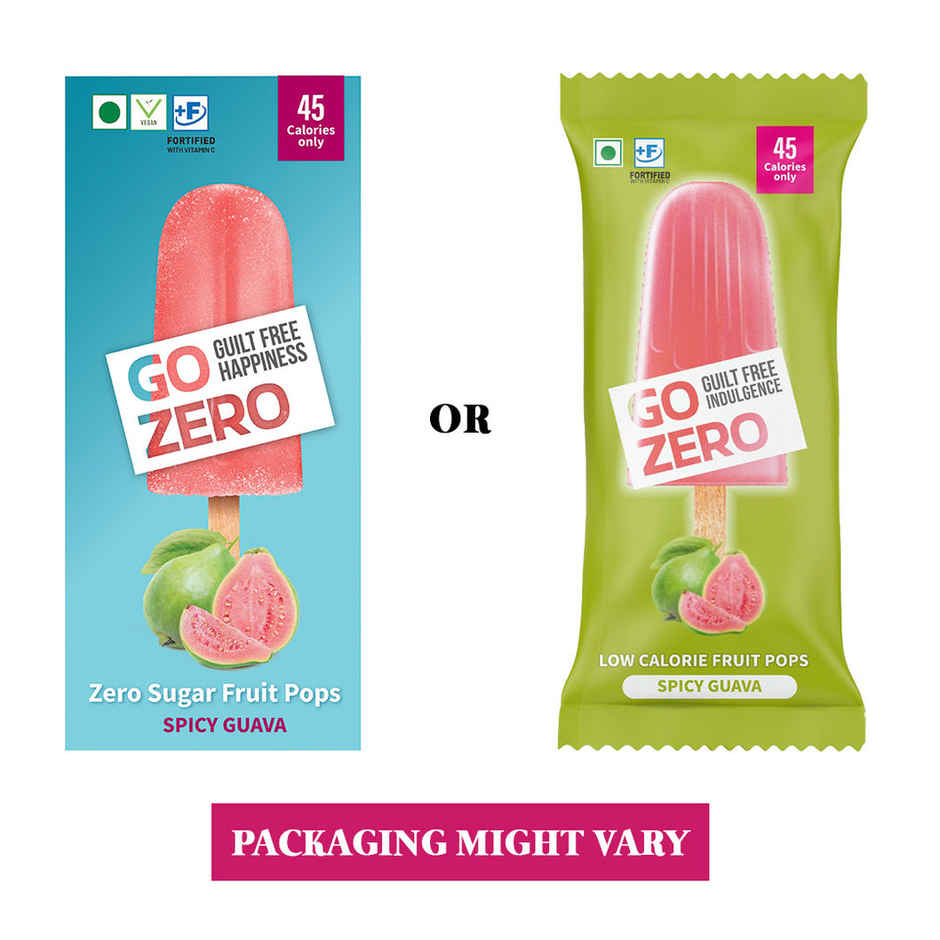 Go Zero Spicy Guava Low Calorie Guilt Free Ice Cream Popsicle Combo