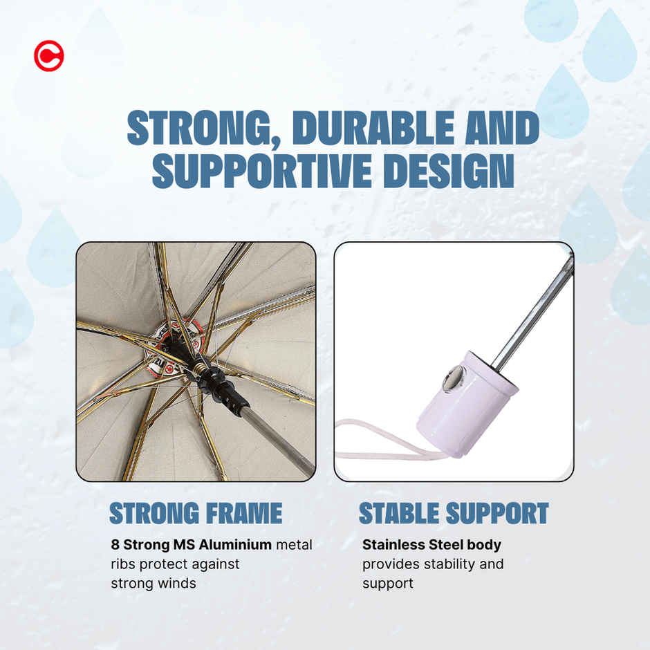 Citizen 3 Fold 22 Inch Auto Heart shape multicolour printed umbrella