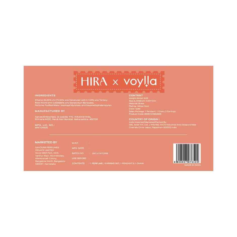 VOYLLA x HIRA Perfume Gift (50ml) | Jewellery & Fragrance Gift for Women