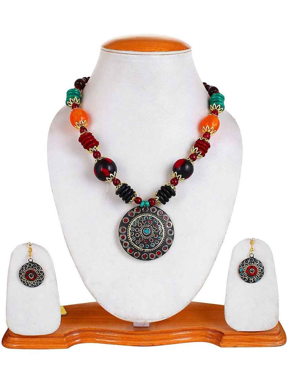 YouBella Stylish Afghani Tribal Jewellery Set For Women - Multicolour