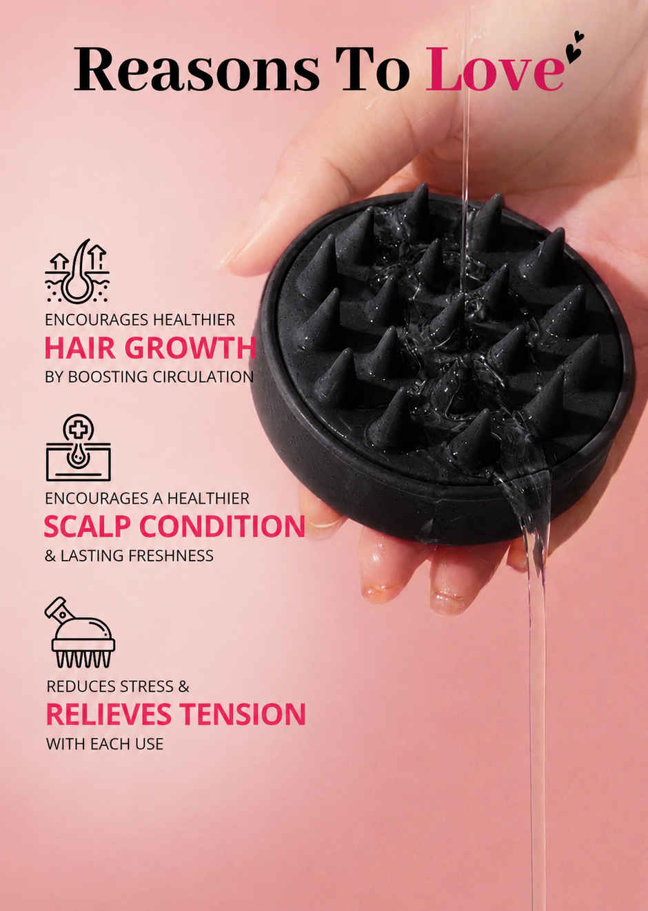 ENN Beauty Root Ritual Head & Scalp Massager | Black