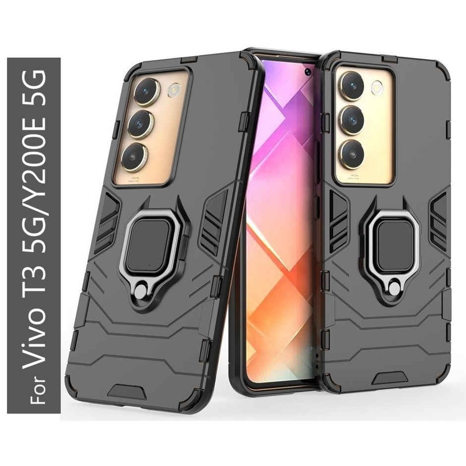 Kwine Case Vivo T3 / Y200E 5G Back Cover - Ring Holder Stand Case