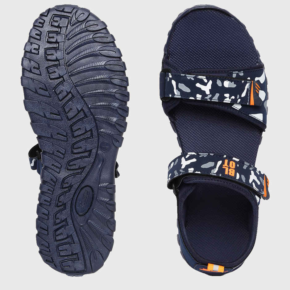 Paragon Blot Men's Blue & Orange Sandals - 7