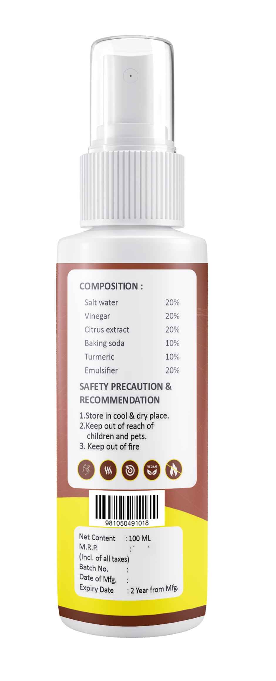 Amish Herbal Termite Spray 100Ml Pack Of 2 | 10 Minutes Result Guarantee |100% Organic No Chemical