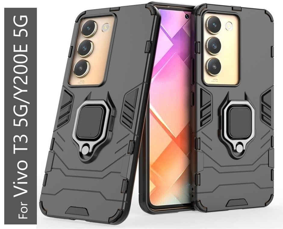 Kwine Case Vivo T3 / Y200E 5G Back Cover - Ring Holder Stand Case