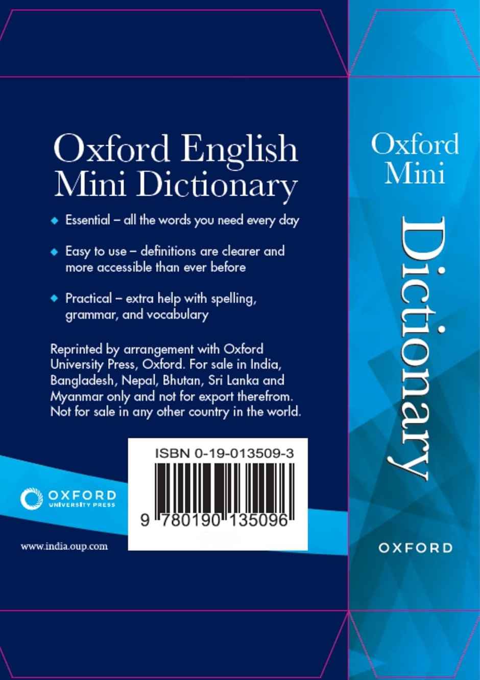 Oxford Mini English Dictionary | Easy To Use | Extra Help with Spelling, Grammar and Vocabulary