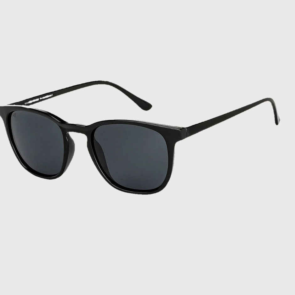 Vincent Chase By Lenskart Unisex Solid Plastic Wayfarer Sunglasses | Black - L