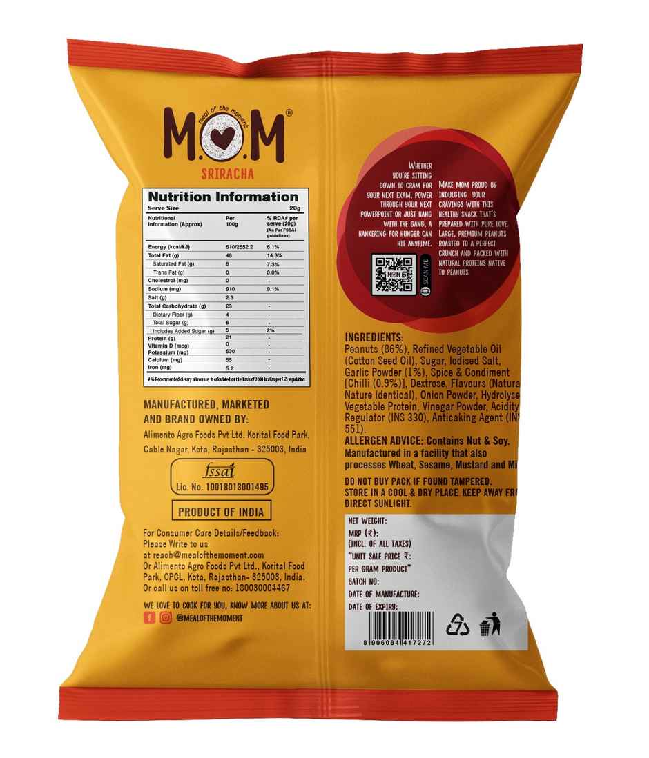 MOM Sriracha Peanuts