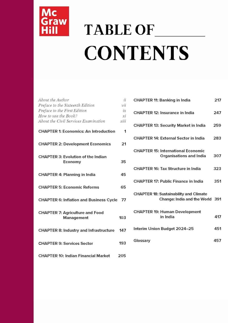 Indian Economy (English) | 16th Edition | UPSC Civil Services Exam | McGraw Hill