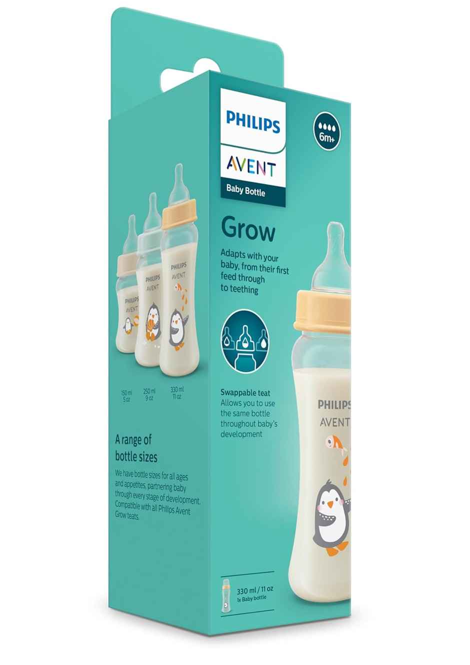 Philips Avent Grow Bottle | 6m+ | 330ml | Pack of 1 | SCF064/01