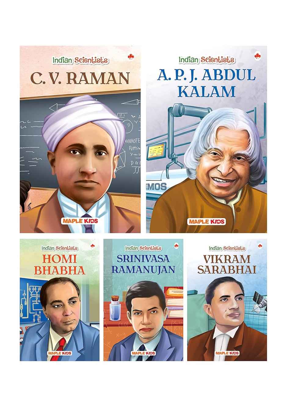 Story Books for Kids (Set of 5 Books) Indian Scientists Biographies for Children