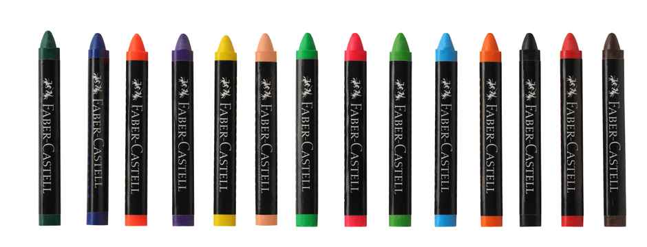 Faber-Castell Wax Crayon Triangular 90Mm Grip Pack Of 15