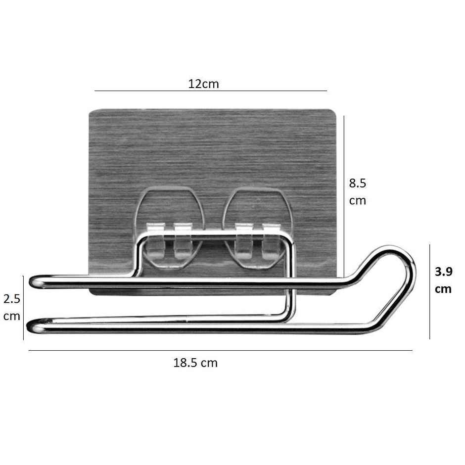 Perpetual Tissue Paper Holder | Stainless Steel Roll Holder for Bathroom & Kitchen | Pack of 2