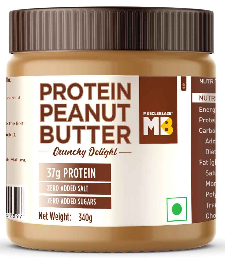 MuscleBlaze High Protein Natural Peanut Butter Crunchy Delight