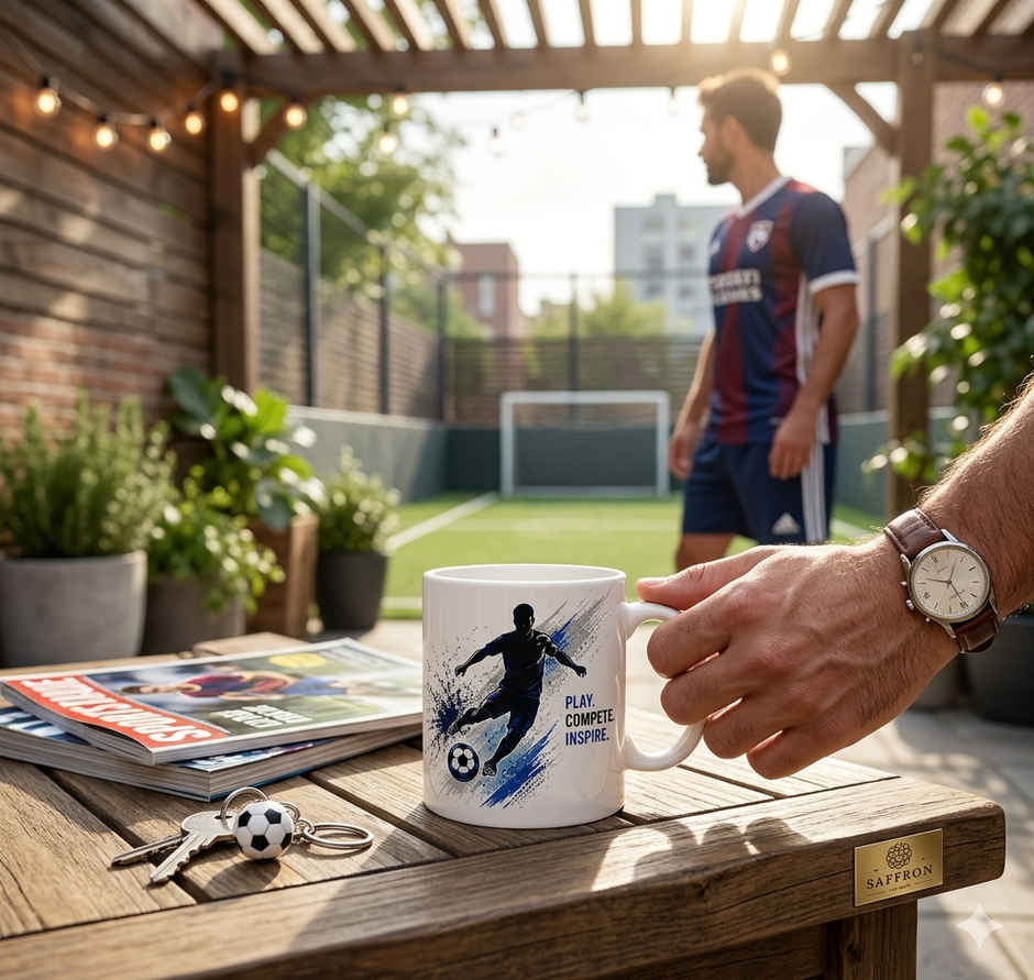 Saffron Ceramic Mug | Football Mug | FIFA World Cup