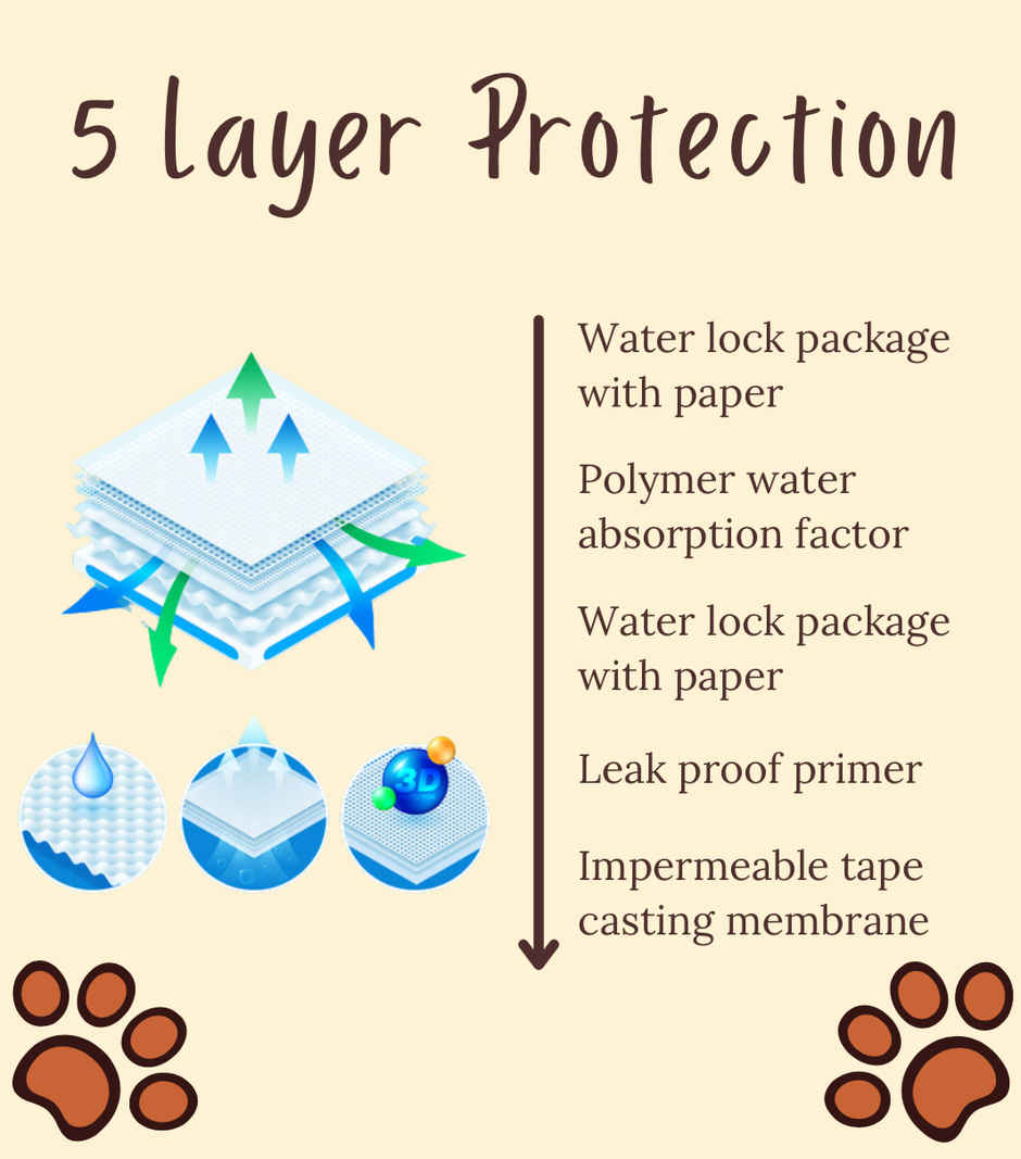 Poodlemart Pet Training Pad 60x45 cm - 10 Pcs