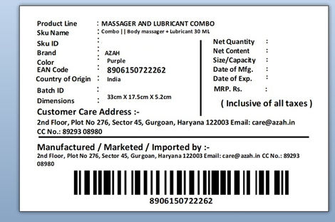 Azah Body Personal Massager & Lubricant