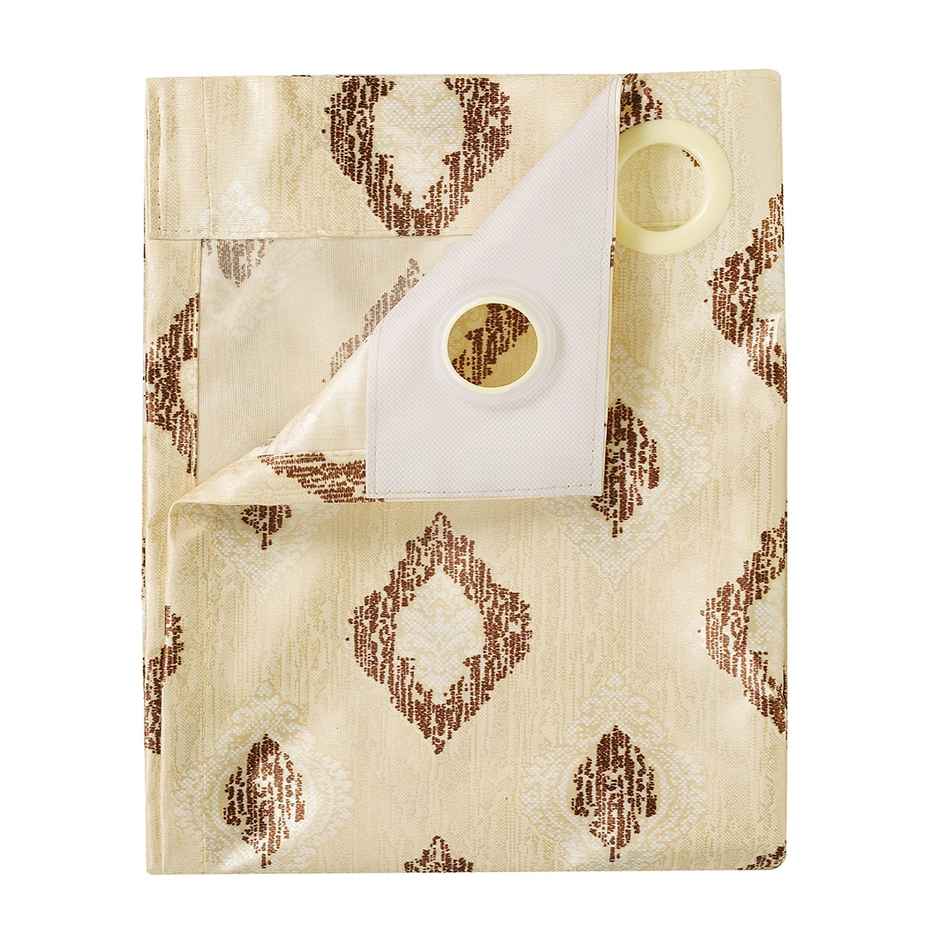 Antzco Beige Door Curtain Crazy Print 7 ft x 4 ft | Pack of 2 | DC02