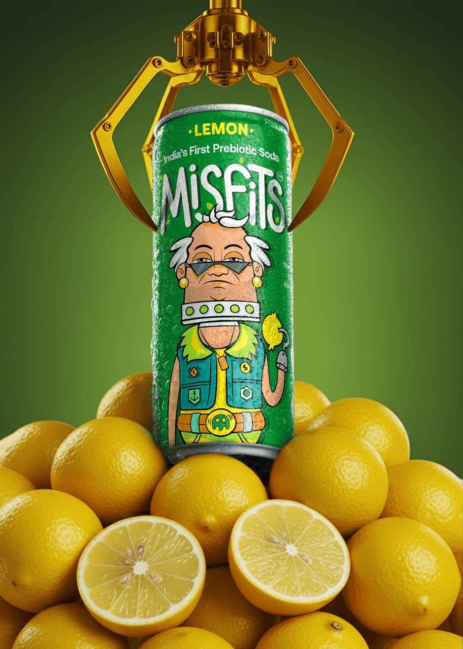 Misfits Prebiotic Soda Lemon Mr. Sublime