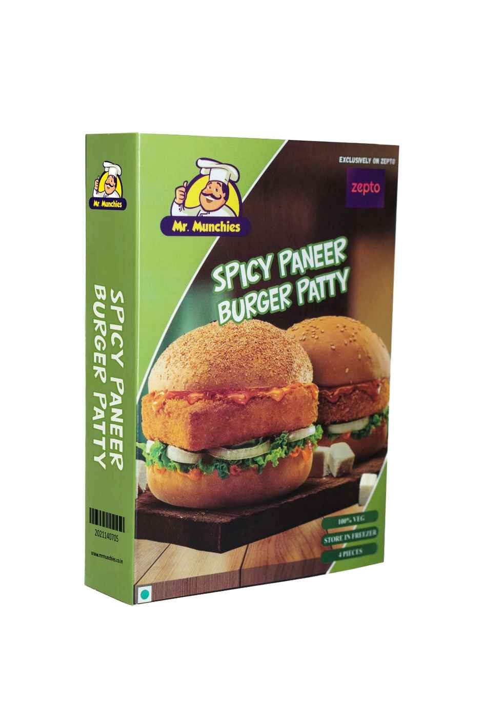 Mr. Munchies Spicy Paneer Burger Patty