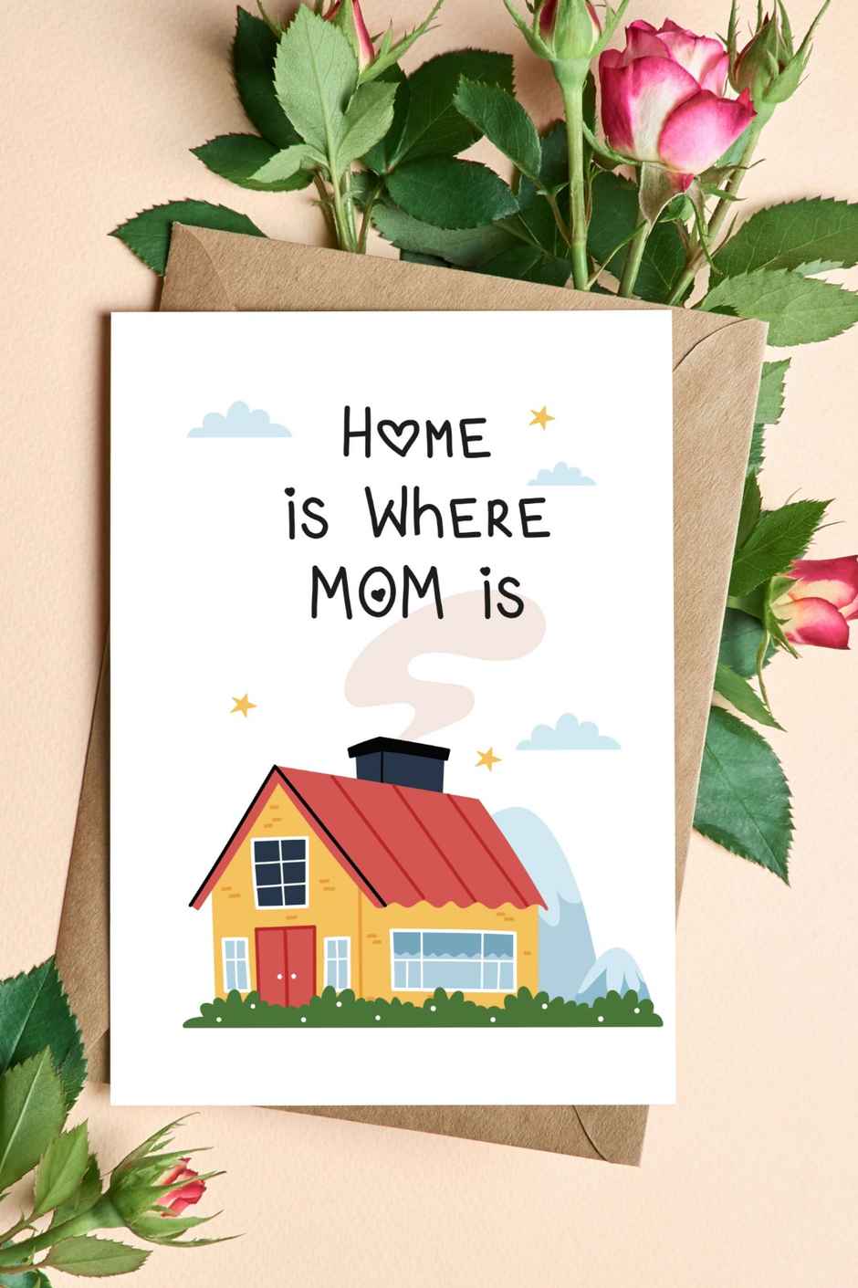 Triple Chocolate Mousse + Home is Where Mom is Greeting Card