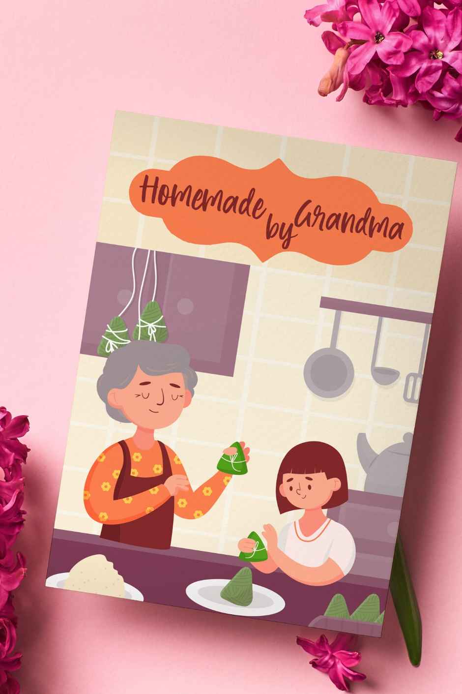 Homemade by Grandma Greeting Card | Vibebling