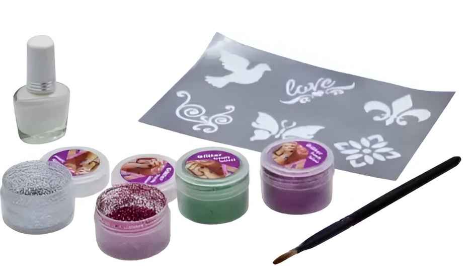 Ekta Create Your Glitter Trendy Tattoos, Professional Body Art & Craft Toy Kit For Girls