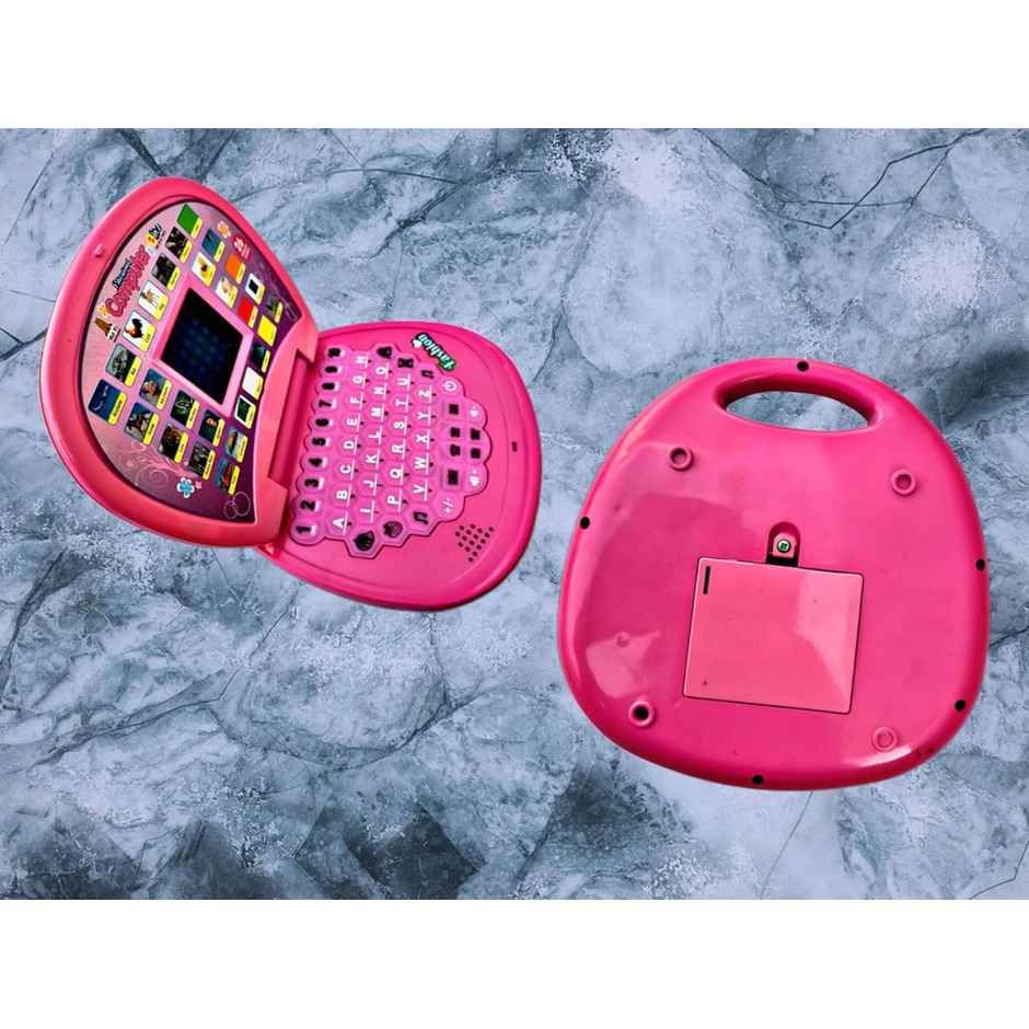 Fablue Educational Learning Laptop Toy for Kids - LED Display | Sound Learning Toy For Kids - Pink