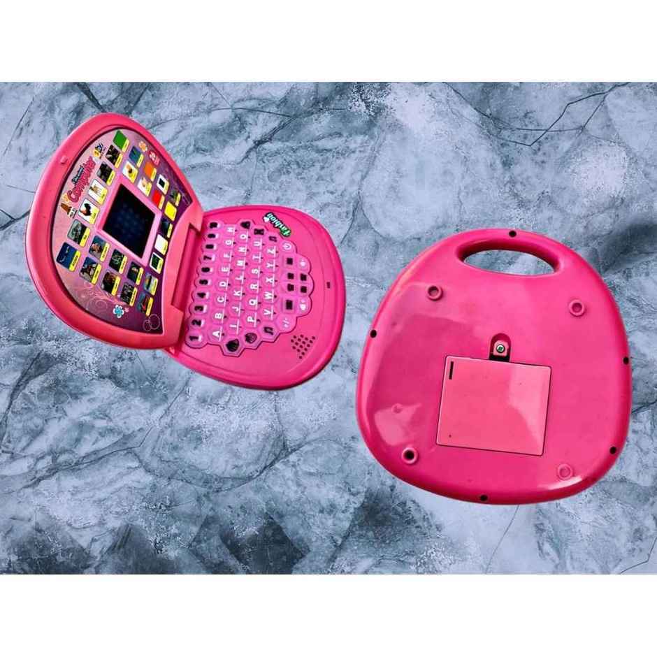 Fablue Educational Learning Laptop Toy for Kids - LED Display | Sound Learning Toy For Kids - Pink