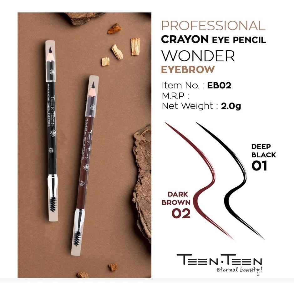 Teen.Teen Eyebrow Pencil With Smudger - Deep Brown