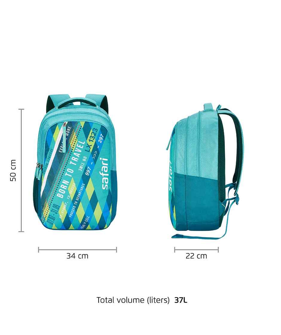 Safari Flight | 3 Compartment 37 L Green Printed Casual Backpack