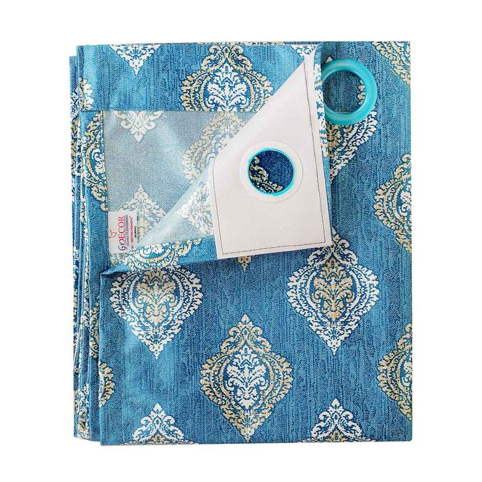 Antzco Blue Door Curtain Crazy Print 7 ft x 4 ft | Pack of 2 | DC04