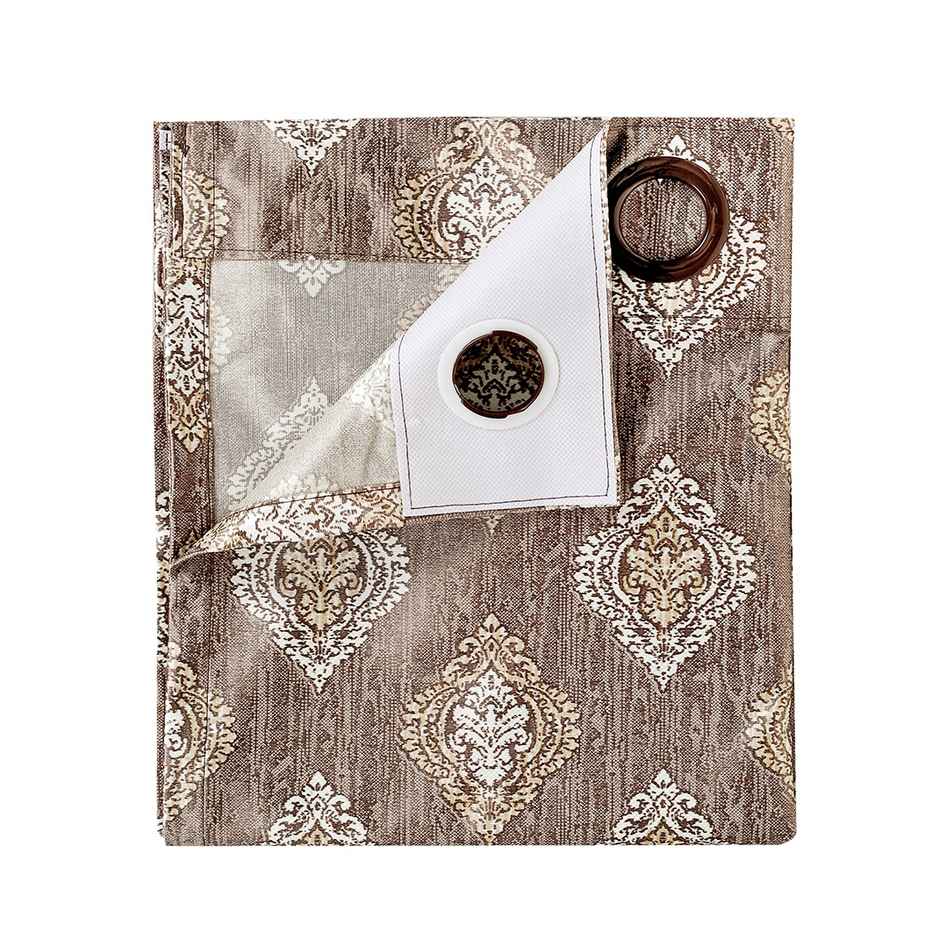 Antzco Brown Window Curtain Crazy Print 5 ft x 4 ft | Pack of 2 | WC03