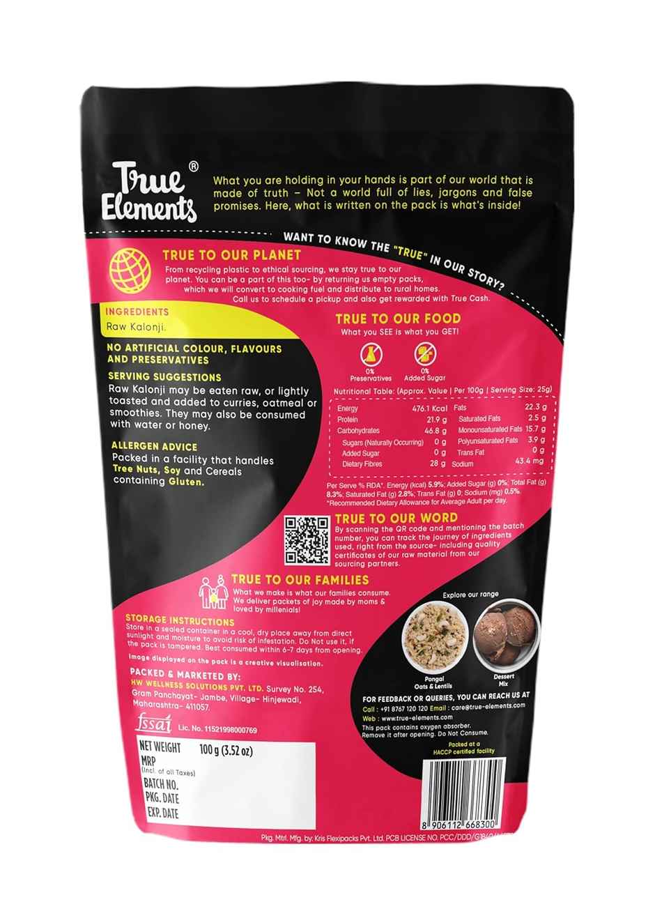 True Elements Kalonji