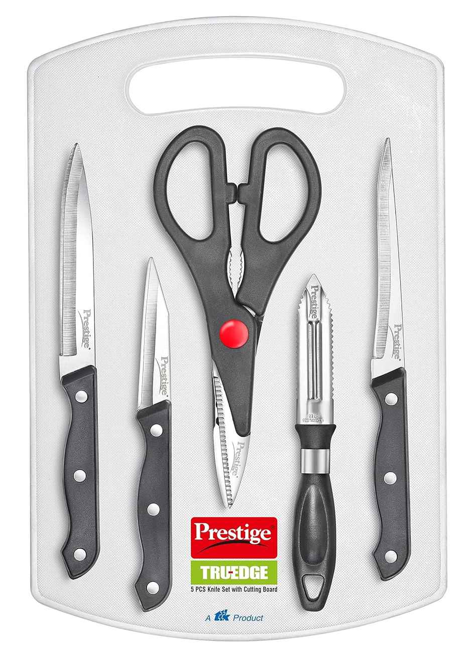 Prestige Truedge 6 Pc Set (Utility + Paring + Vegetable + Peeler + Scissors + Board)