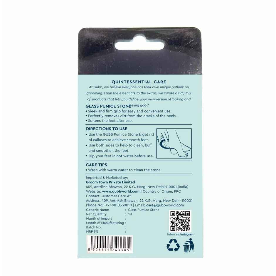 GUBB Glass Powder Pumice Stone | White