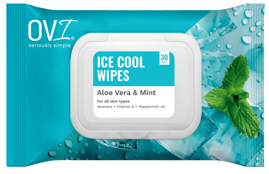 OVI Aloe Vera & Mint Ice Cool Wipes - 30 Pulls
