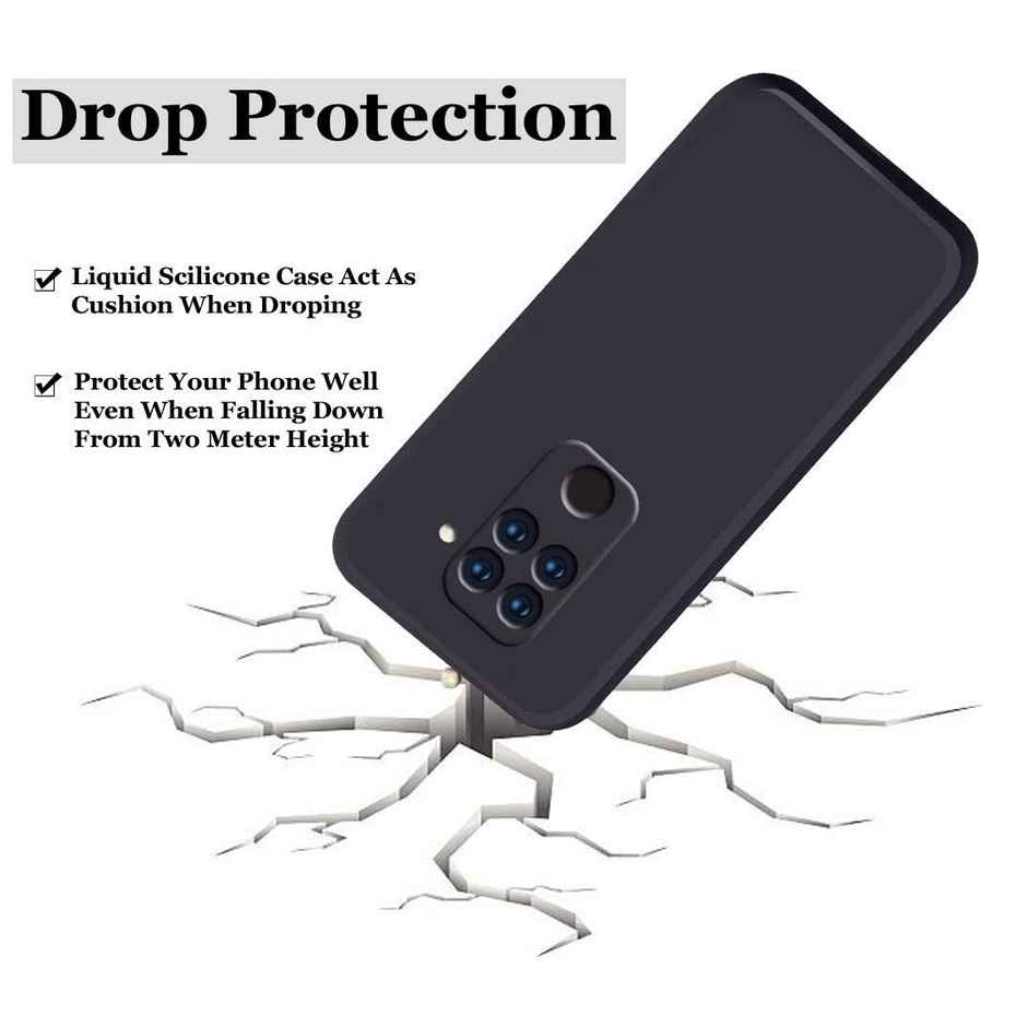 Artistque Case for Mi Redmi Note 9 Back Cover - Plain Liquid Silicone