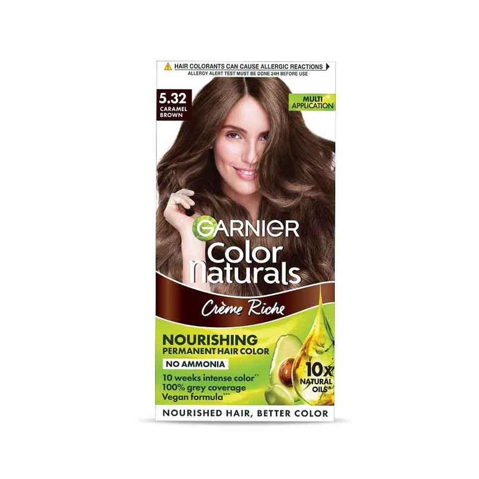 Garnier Color Naturals Long-Lasting Creme Hair Color | Caramel Brown - Shade 5.32