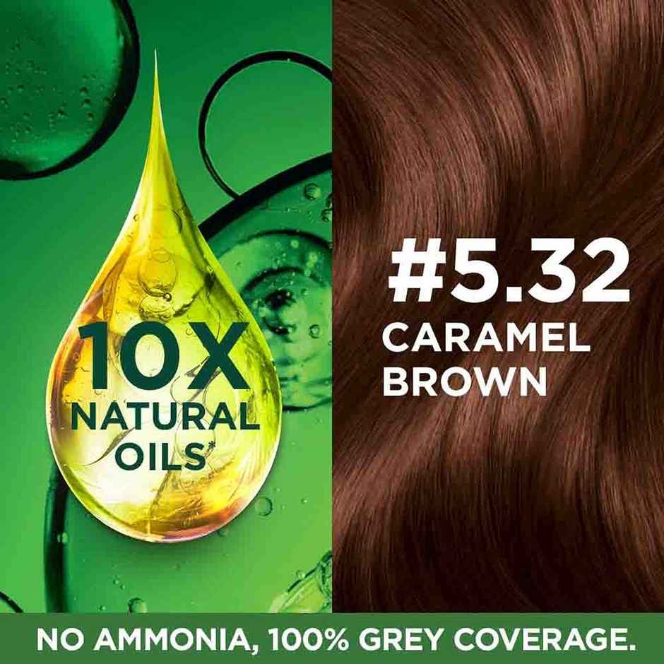 Garnier Color Naturals Long-Lasting Creme Hair Color | Caramel Brown - Shade 5.32
