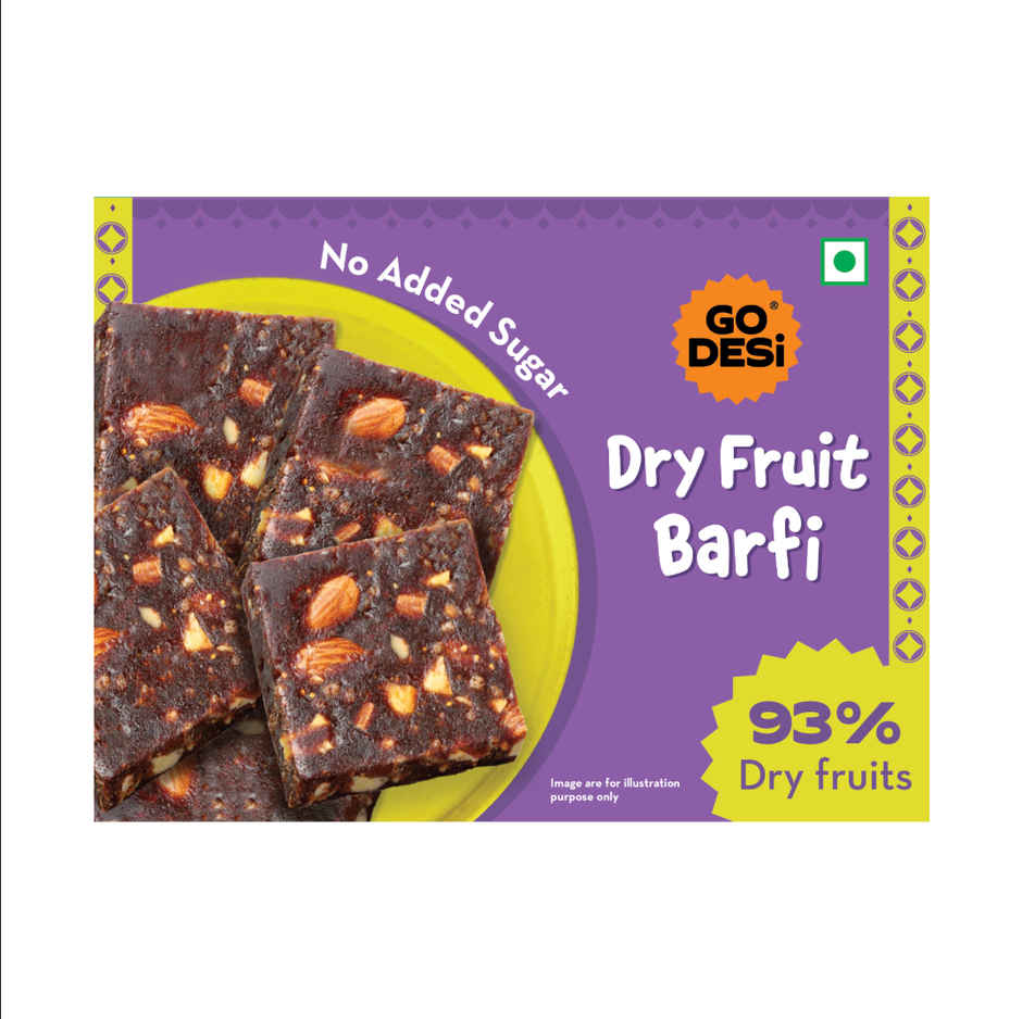 Dry Fruit Barfi | No Added Refined Sugar | Burfi | Sweets | By GO DESi