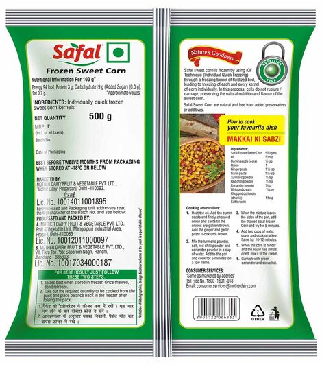 Safal Frozen Sweet Corn