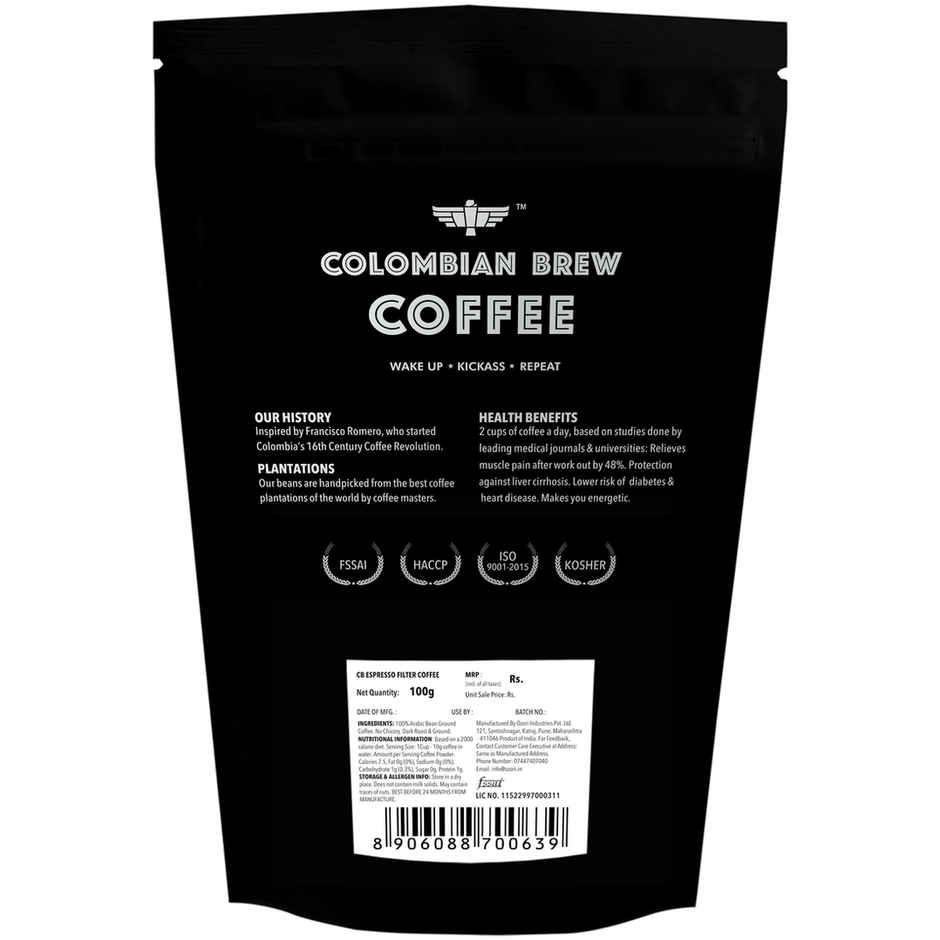 Colombian Brew Espresso Filter Coffee Powder