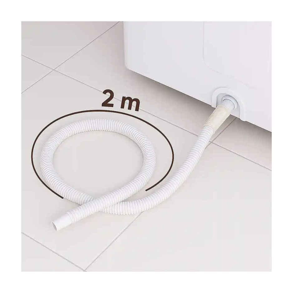 Daluci Washing Machine Outlet Pipe | Hose for Semi-Automatic Machines | White - 2 m