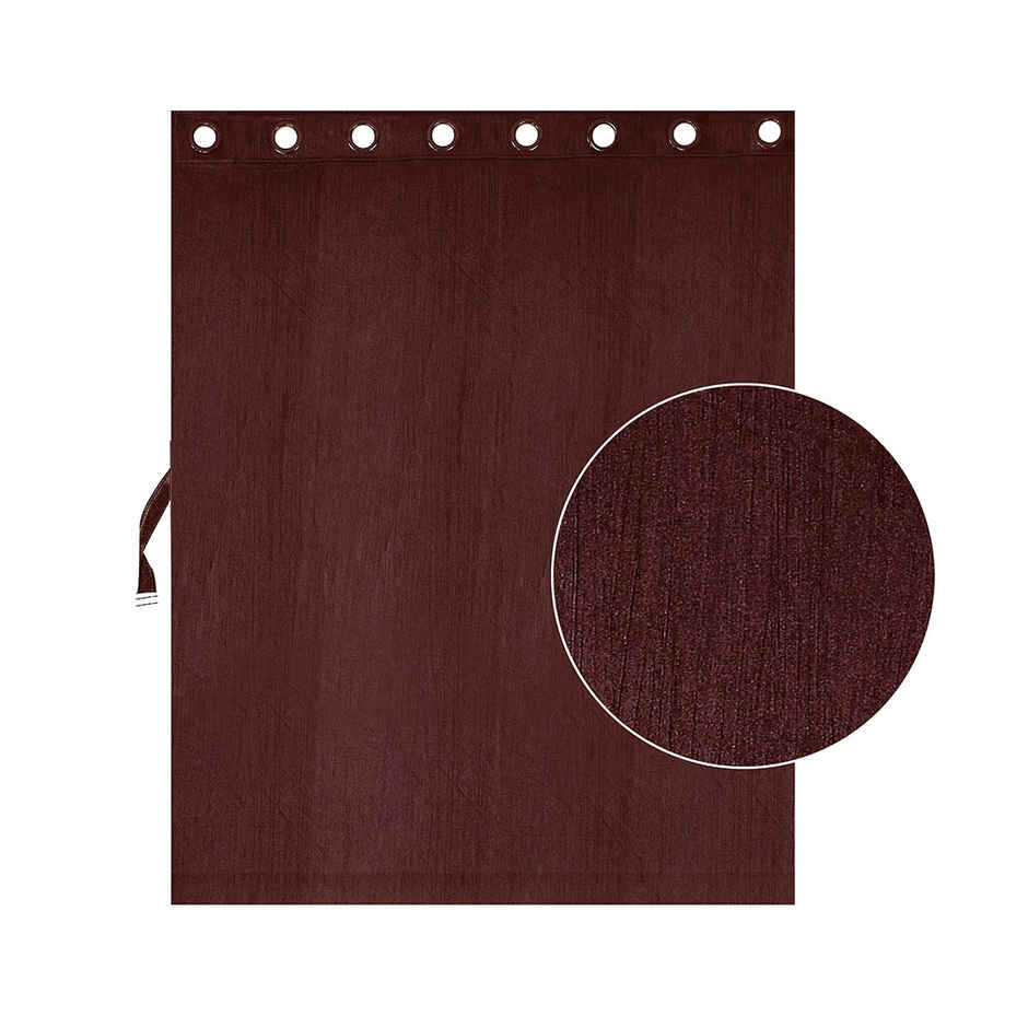 Antzco Plain Brown Window Curtain 5 ft x 4 ft | Pack of 2 | WC10