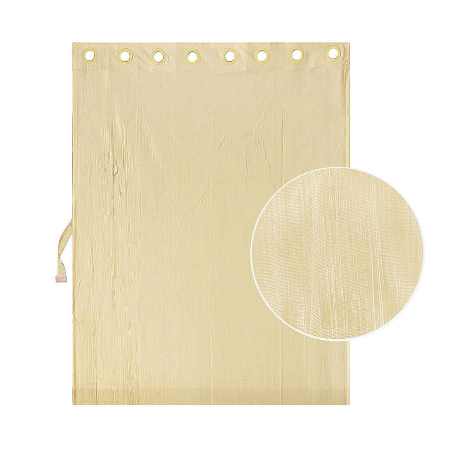 Antzco Plain Creme Window Curtain 5 ft x 4 ft | Pack of 2 | WC12