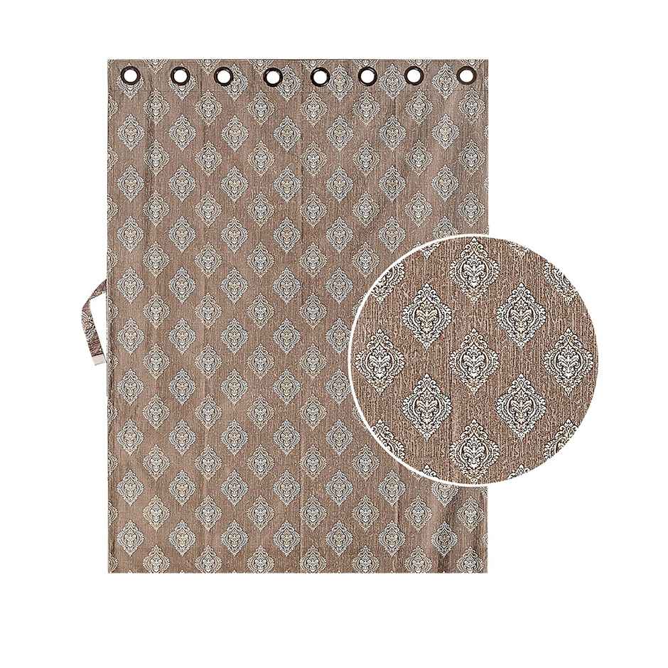 Antzco Brown Window Curtain Crazy Print 5 ft x 4 ft | Pack of 2 | WC03