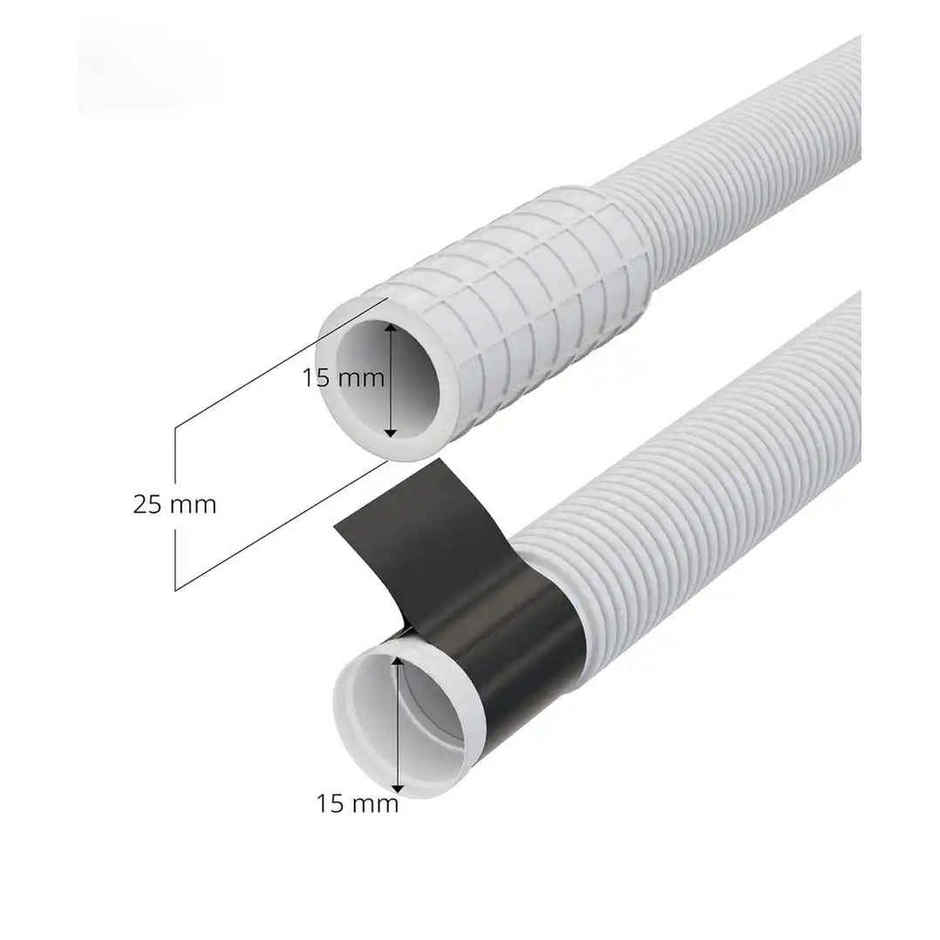 Daluci Washing Machine Outlet Pipe | Hose for Semi-Automatic Machines | White - 2 m